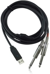 Behringer LINE 2 USB 2x 6.3mm TS den Stereo USB Çeviri Kablo - Behringer