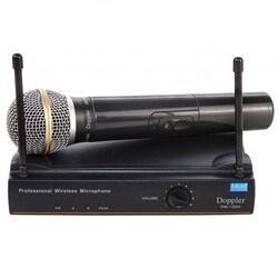 Doppler DM-150H Çift Anten Tek El UHF Telsiz Mikrofon - Doppler
