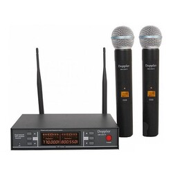 Doppler DM-252H Çift Anten Çift El Telsiz Mikrofon - Doppler