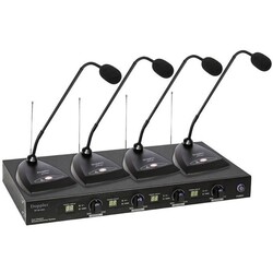 Doppler MTW-444 4 lü Kablosuz Kürsü Mikrofonu Seti - Doppler