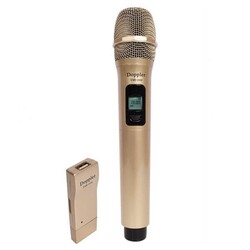 Doppler USB-100 UHF Değişebilen Frekanslı USB İle Çalışan Kablosuz Mikrofon - Doppler