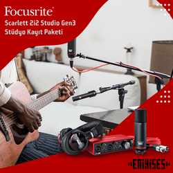 Focusrite Scarlett 2i2 Studio Gen3 Stüdyo Kayıt Paketi - 1