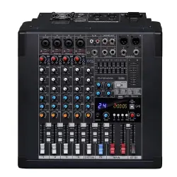 Klangmeister PM6 2x450W 6 Kanal Power Mixer, USB Bluetooth Kayıt - Klangmeister