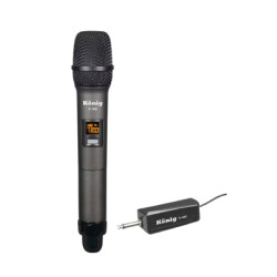 König K 400 Şarjlı Uhf Telsiz Kablosuz El Mikrofonu - König