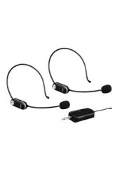 König K 506 Şarjlı Telsiz Kablosuz Çiftli Headset Kafa Mikrofonu - König