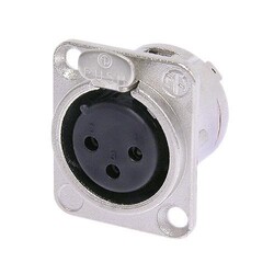Neutrik NC3FD-L-1 Neutrik NC3MD-L-1 3 Pinli Şase Tipi Dişi XLR Konnektör - Neutrik