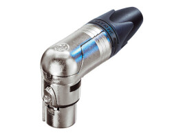 Neutrik NC3FRX 3 pole right angle female cable connector - Neutrik