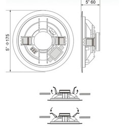 RS Audio QUE - 9.2L Çift Yollu Asma Tavan Hoparlör 20W/100V 200mm - 3