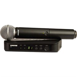 Shure BLX24E/SM58 Kablosuz Telsiz El Mikrofonu - Shure